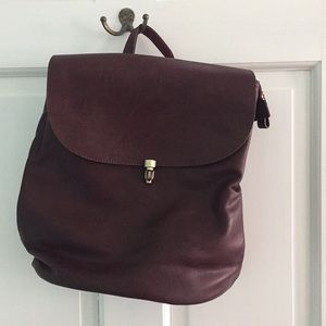 Leather back pack